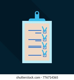 Vector A4 format paper with shadowsand text and check box