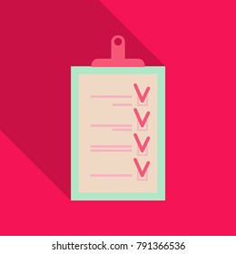Vector A4 format paper with shadowsand text and check box