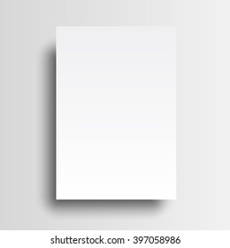 Vector A4 mockup isolated on white background