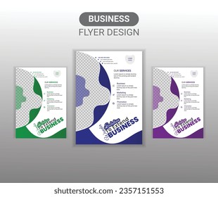 Vector A4 modern business flyer design RGB 300dpi