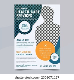 Vector a4 modern doctor's medical healthcare cover template design for a hospital report and dental medical brochure design, flyer, leaflets for advertisements