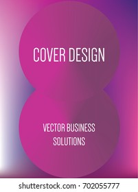 Vector A4 modern gradient cover design. Futuristic neon colored geometric glitch background, hipster pattern. Purple, pink glow poster template with abstract stroke shapes, 80s memphis geometric style