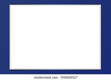 Vector A4 paper mockup isolated on blue background