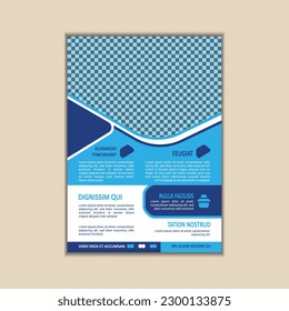 Vector A4 Size Corporate Business Flyer Design Template with bleed.