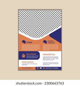 Vector A4 Size Corporate Business Flyer Design Template with bleed.