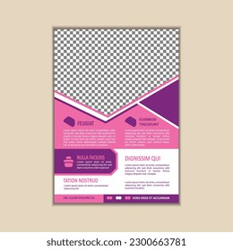 Vector A4 Size Corporate Business Flyer Design Template with bleed.