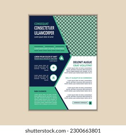 Vector A4 Size Corporate Business Flyer Design Template with bleed.