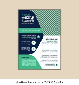 Plantilla de diseño de volante de negocios de tamaño Vector A4 con sangrado.