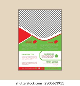 Plantilla de diseño de volante de negocios de tamaño Vector A4 con sangrado.