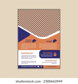 Vector A4 Größe Corporate Business Flyer Design Vorlage mit Blende.