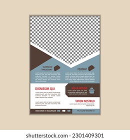 Vector A4 Size Corporate Business Flyer Design Template with bleed.