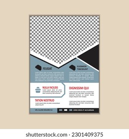 Vector A4 Size Corporate Business Flyer Design Template with bleed.