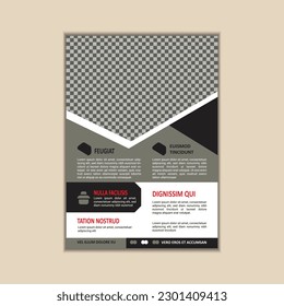 Vector A4 Size Corporate Business Flyer Design Template with bleed.