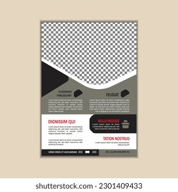 Vector A4 Size Corporate Business Flyer Design Template with bleed.