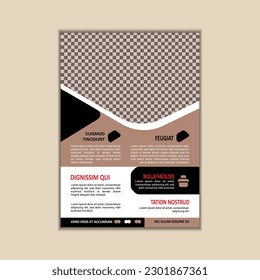 Plantilla de diseño de volante de negocios de tamaño Vector A4 con sangrado.