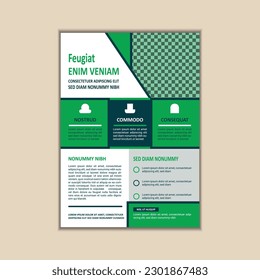 Vector A4 Size Corporate Business Flyer Design Template with bleed.
