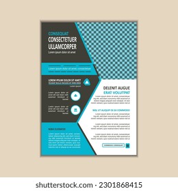 Vector A4 Size Corporate Business Flyer Design Template with bleed.