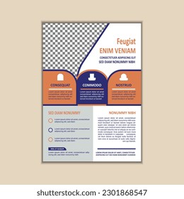Plantilla de diseño de volante de negocios de tamaño Vector A4 con sangrado.