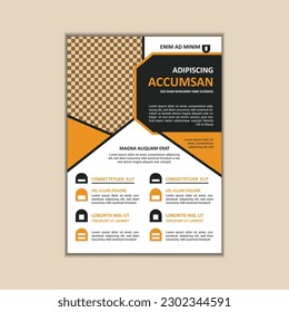 Vector A4 Größe Corporate Business Flyer Design Vorlage mit Blende.
