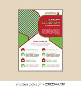 Plantilla de diseño de volante de negocios de tamaño Vector A4 con sangrado.