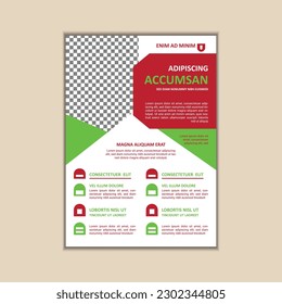 Vector A4 Größe Corporate Business Flyer Design Vorlage mit Blende.