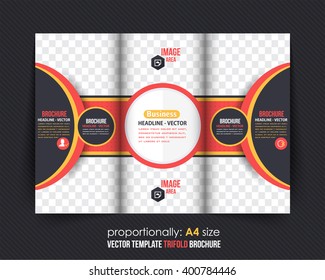 Vector A4 Style Business Tri-fold Brochure, Catalog Vector Design