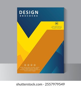 	
Vector a4 template desing for Covers, Annual report brochure, flyer, Simple brochure design with blue and yellow colour, leaflet presentation, book cover templates.