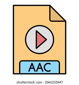 Vector AAC Filled Outline Icon Design
