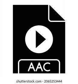 Vector AAC Glyph Icon Design
