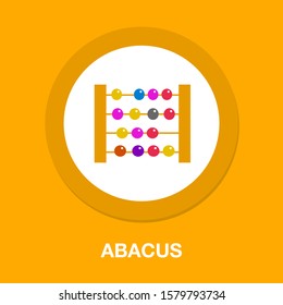 vector Abacus, education calculator - mathematics school illustration