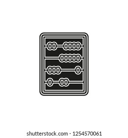 vector abacus icon, school and education icon