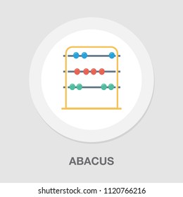 vector abacus icon, school & mathematics education icon