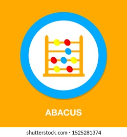 vector abacus icon, school & mathematics education icon