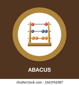 Vector Abacus Icon, School & Mathematics Education Icon