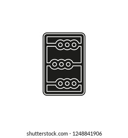 vector abacus illustration. education icon, school math sign symbol