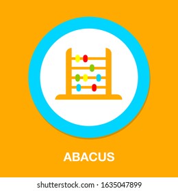 vector abacus illustration. education icon, school math sign symbol