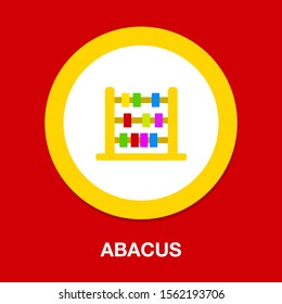 ilustración vectorial Abacus - icono escolar, símbolo de recuento matemático
