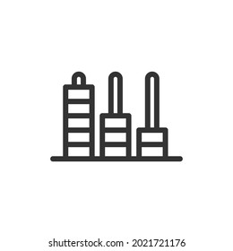 Vector abacus line icon. Symbol in trendy outline style. Vector illustration isolated on a white background.