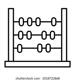 Vector Abacus Outline Icon Design
