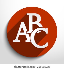 Vector abc icon illustration background.