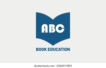 Vector ABC icon logo design made of color piece, Education logo