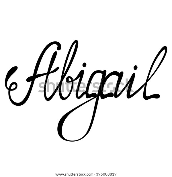 Vector Abigail Name Lettering Stock Vector (Royalty Free) 395008819 ...