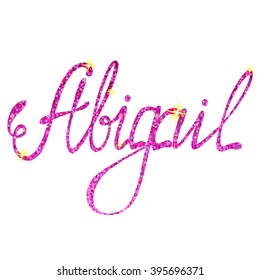 Vector Abigail name lettering tinsels