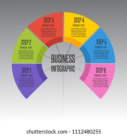 Vector about business infographic which can be used to show steps.