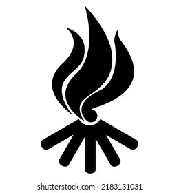 Vector about campfire for advertising logo presentations and art