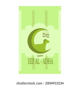
vector about the celebration of Eid al-Adha for the Muslim community with a retro colored background that can be used for greeting cards, invitation cards and etc.