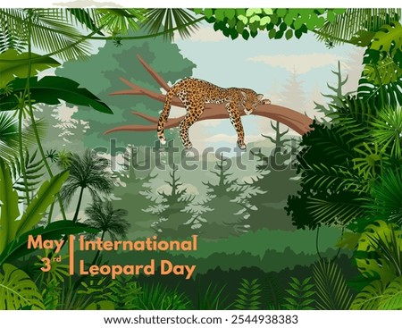 vector about commemorating international leopard day which is held 3 may  every year