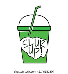 Vector About A Glass Cup with Artline and White Background, For Ice Drinks, Fresh Drinks, Tea, Hot Water, Juice, Can be Use for Logo Branding, Icon, Selling Products