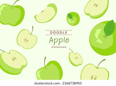 Vector about Hand drawn apple collection