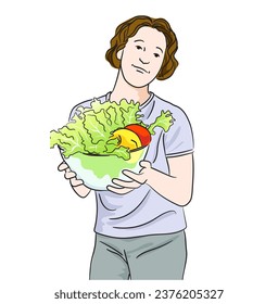 Vector about Healthy lifestyle concept illustration